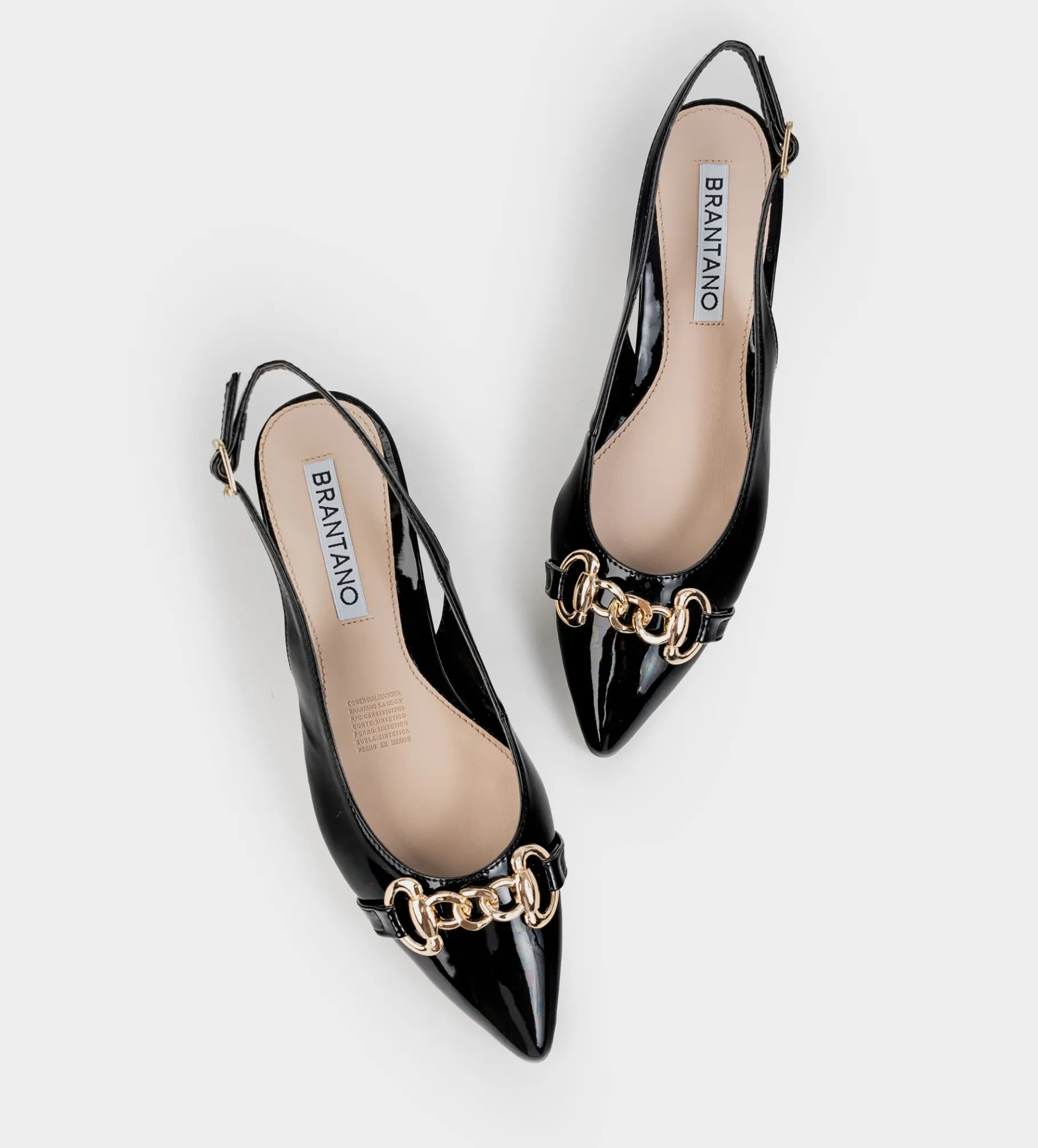Best ZAPATILLA DESTALONADA HERRAJE CHAROL NEGRO Mujer Tacones Y Zapatillas