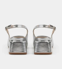 Online ZAPATILLA DESTALONADA HERRAJE PLATA Mujer Fiesta | Tacones Y Zapatillas