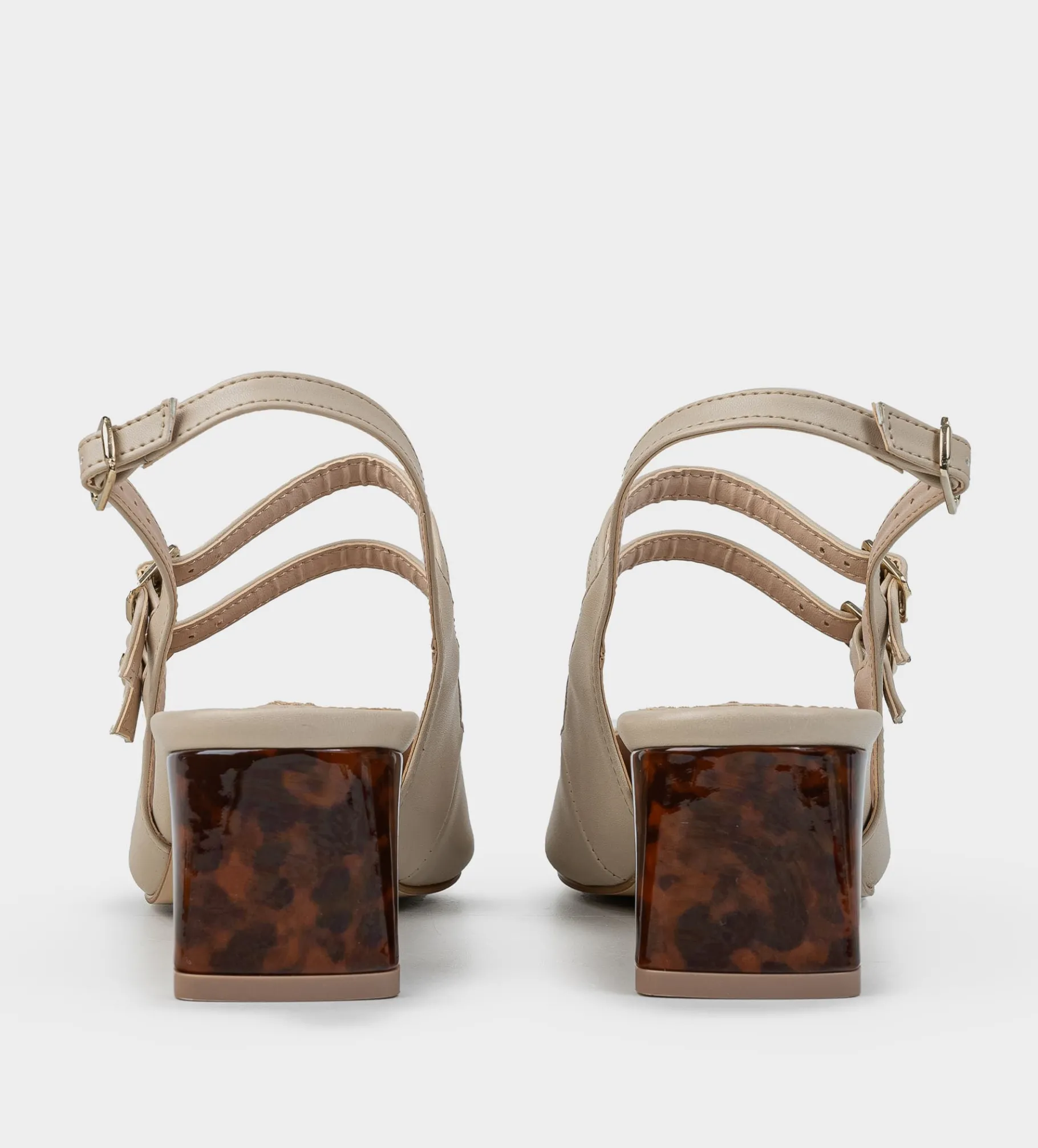 Clearance ZAPATILLA DOBLE HEBILLA BEIGE Mujer Tacones Y Zapatillas