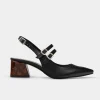 Best ZAPATILLA DOBLE HEBILLA NEGRO Mujer Tacones Y Zapatillas