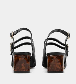Best ZAPATILLA DOBLE HEBILLA NEGRO Mujer Tacones Y Zapatillas