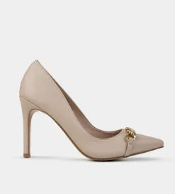 New ZAPATILLA TACÓN ALTO CADENA NUDE Mujer Fiesta | Tacones Y Zapatillas