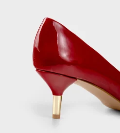 Clearance ZAPATILLA TACÓN BAJO CHAROL ROJO Mujer Tacones Y Zapatillas
