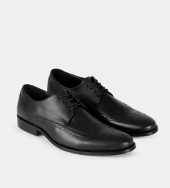 New ZAPATO DE VESTIR WINGTIP PIEL NEGRO Hombre Vestir