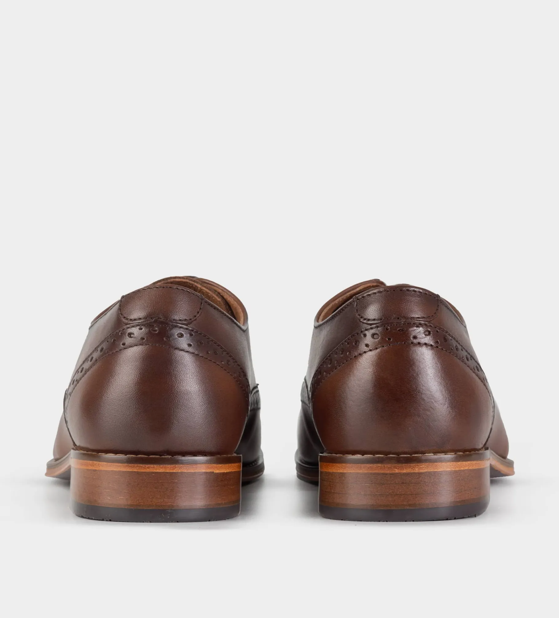 Outlet ZAPATO DE VESTIR WINGTIP PIEL CAFÉ Hombre Vestir