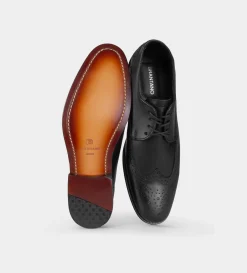 New ZAPATO DE VESTIR WINGTIP PIEL NEGRO Hombre Vestir