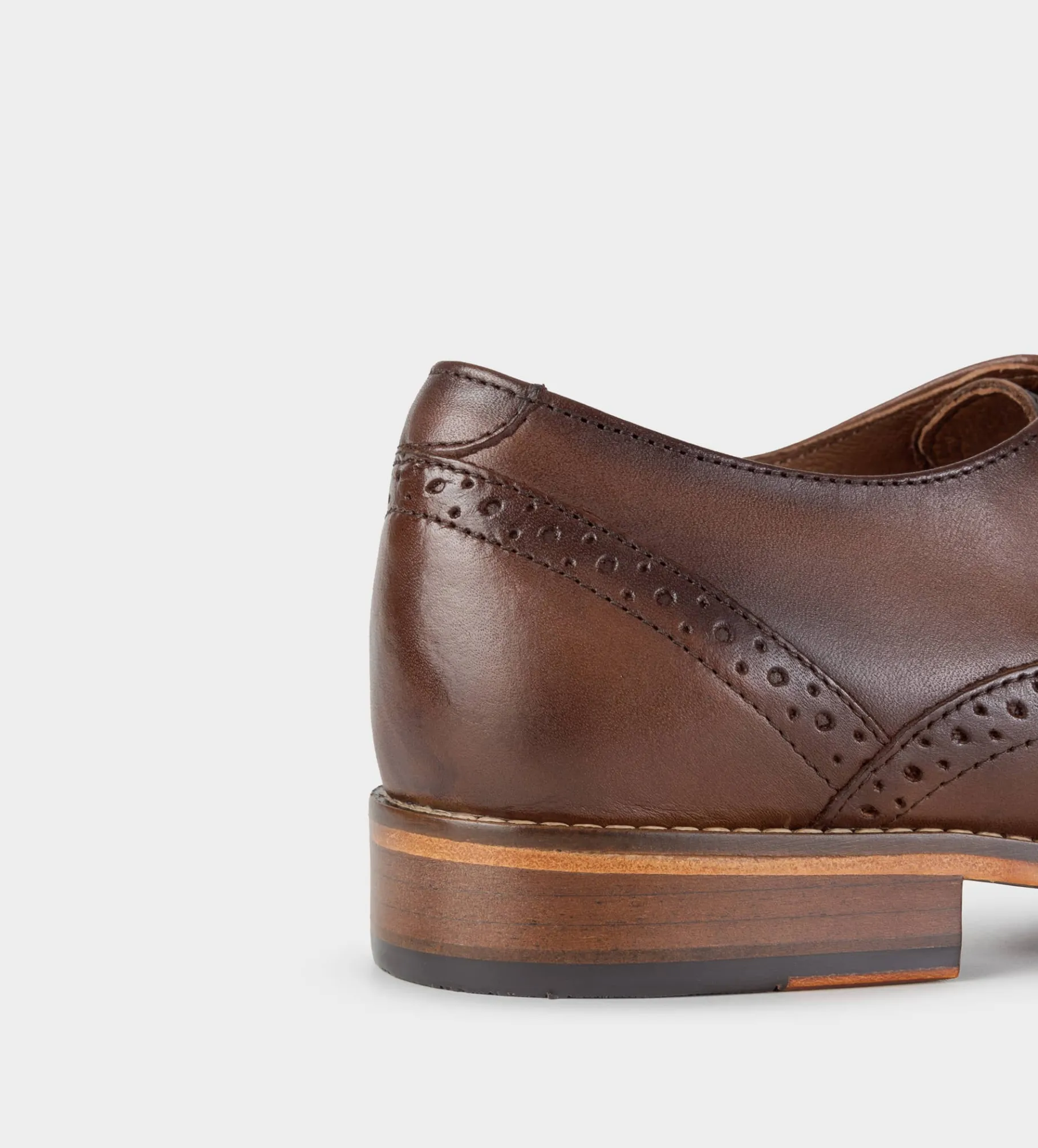 Outlet ZAPATO DE VESTIR WINGTIP PIEL CAFÉ Hombre Vestir