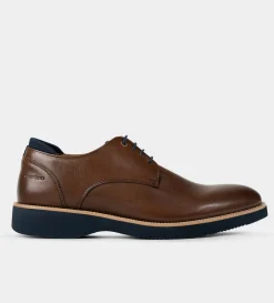 Clearance ZAPATO DERBY PIEL CAFÉ Hombre Casual