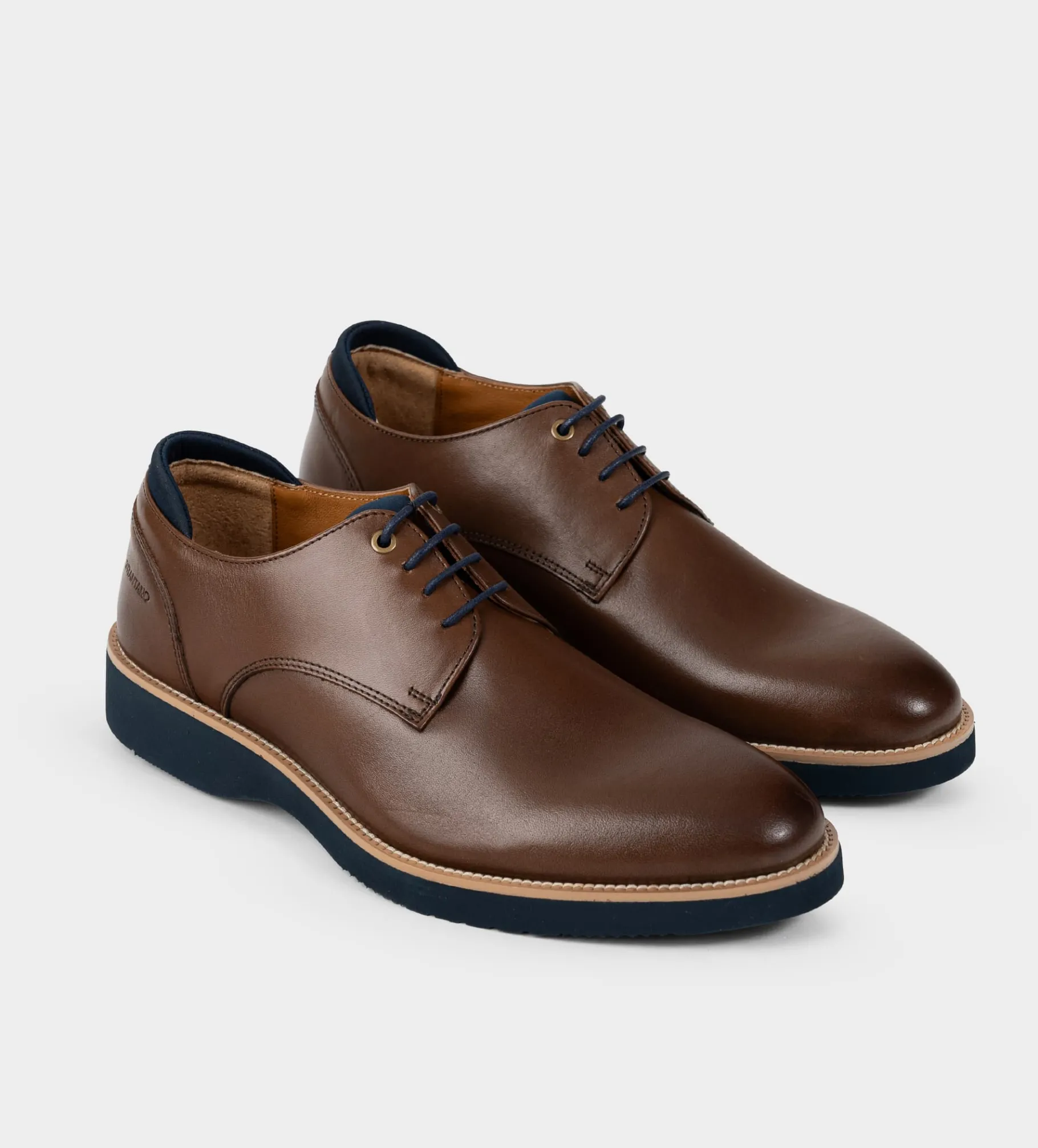Clearance ZAPATO DERBY PIEL CAFÉ Hombre Casual