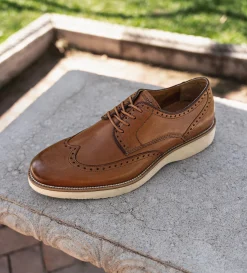 Clearance ZAPATO DERBY WINGTIP PIEL MIEL Hombre Casual