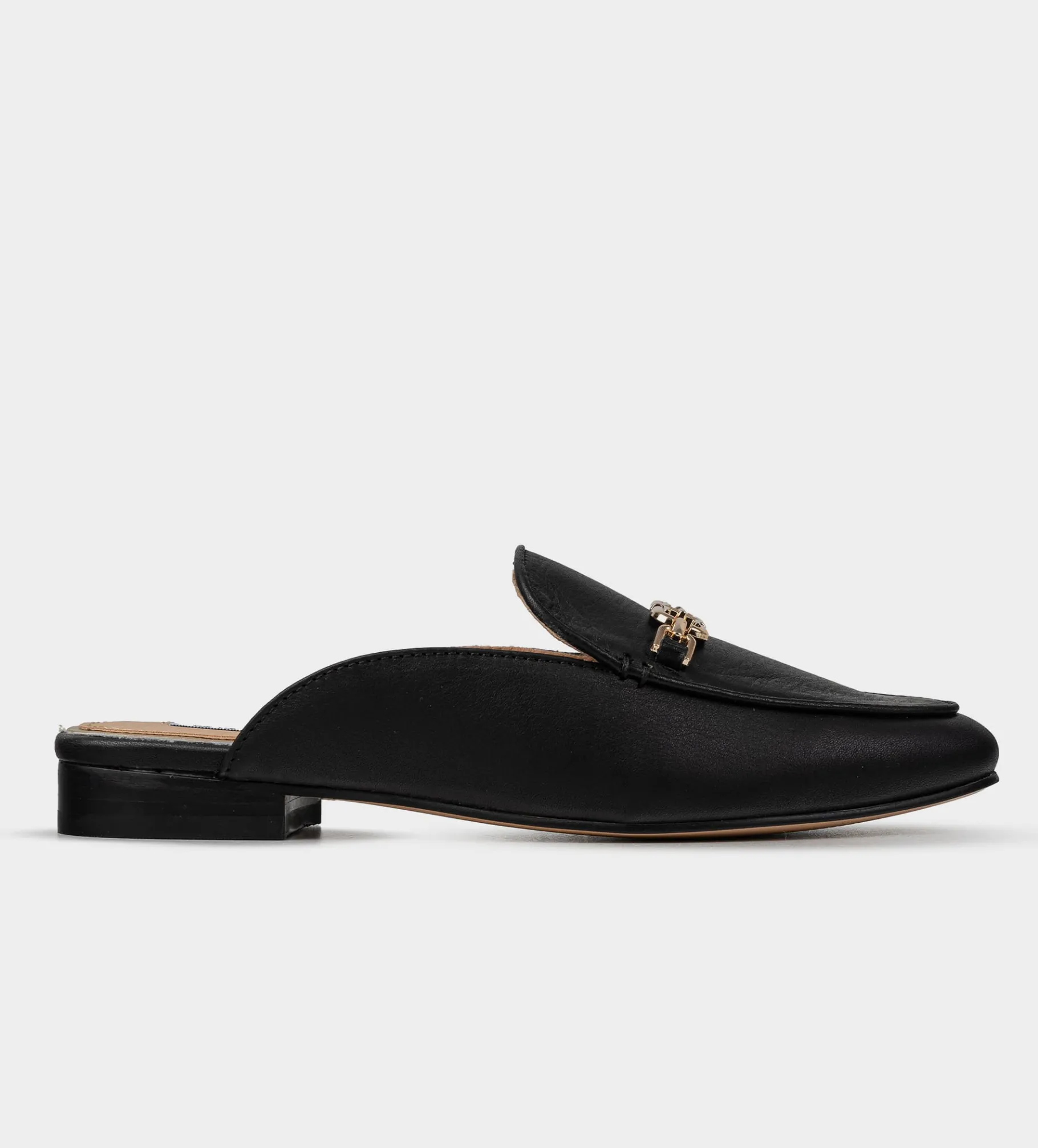 Clearance ZAPATO MULE PIEL NEGRO Mujer Zuecos Y Mules | Flats Y Mocasines