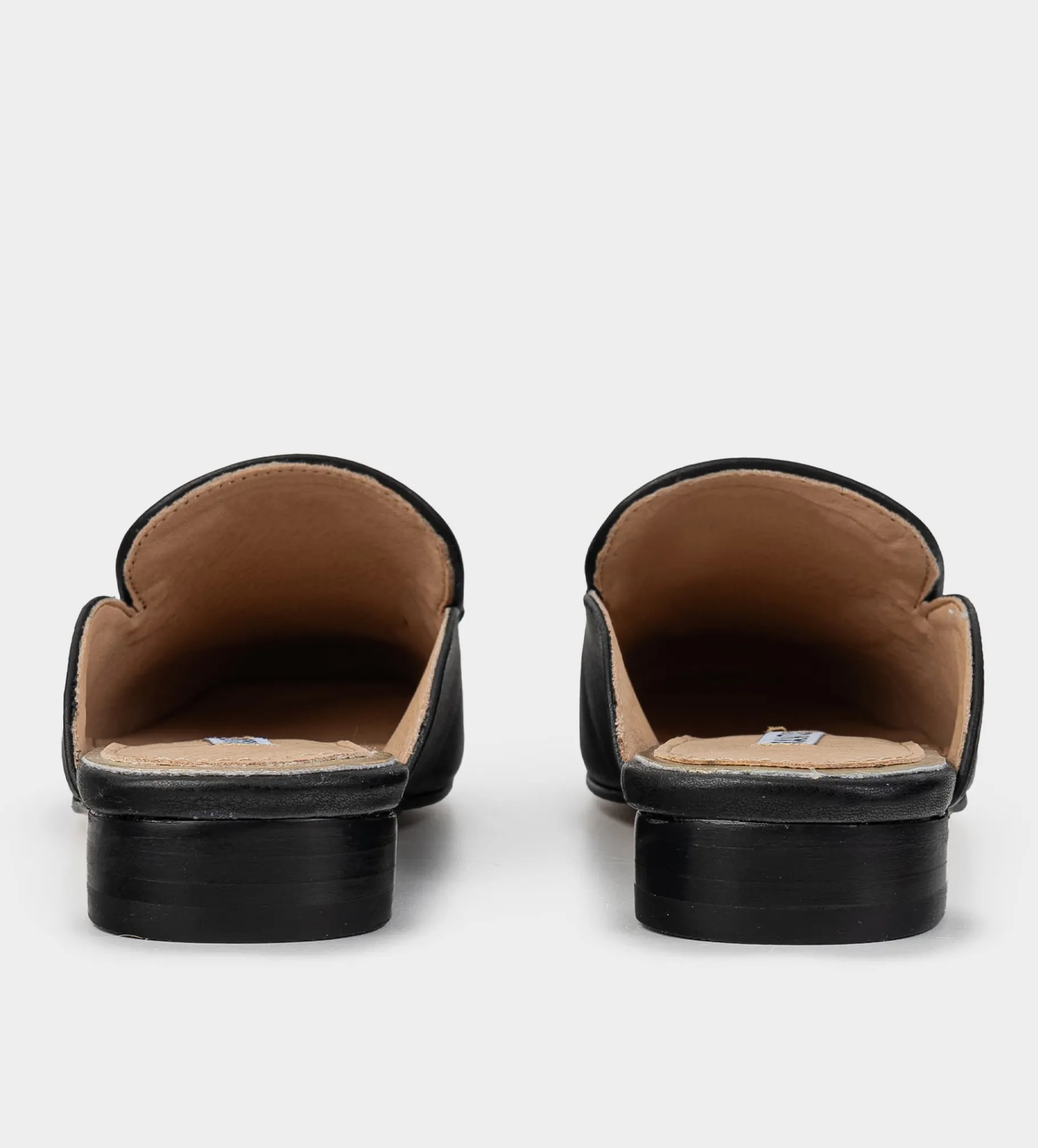 Clearance ZAPATO MULE PIEL NEGRO Mujer Zuecos Y Mules | Flats Y Mocasines