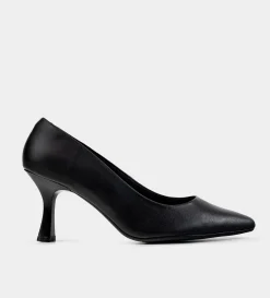 Clearance ZAPATO TACÓN BAJO PIEL NEGRO Mujer Tacones Y Zapatillas
