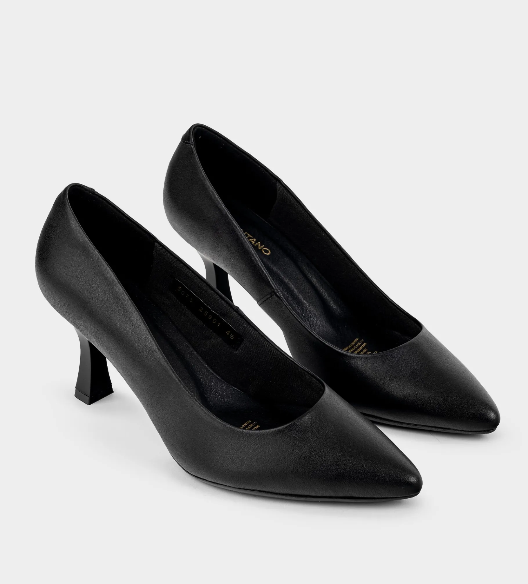 Clearance ZAPATO TACÓN BAJO PIEL NEGRO Mujer Tacones Y Zapatillas