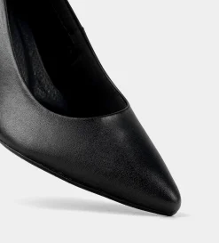 Clearance ZAPATO TACÓN BAJO PIEL NEGRO Mujer Tacones Y Zapatillas