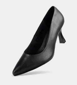 Clearance ZAPATO TACÓN BAJO PIEL NEGRO Mujer Tacones Y Zapatillas