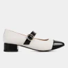 Clearance ZAPATO TACÓN PIEL BLANCO Mujer Flats Y Mocasines | Piel Auténtica