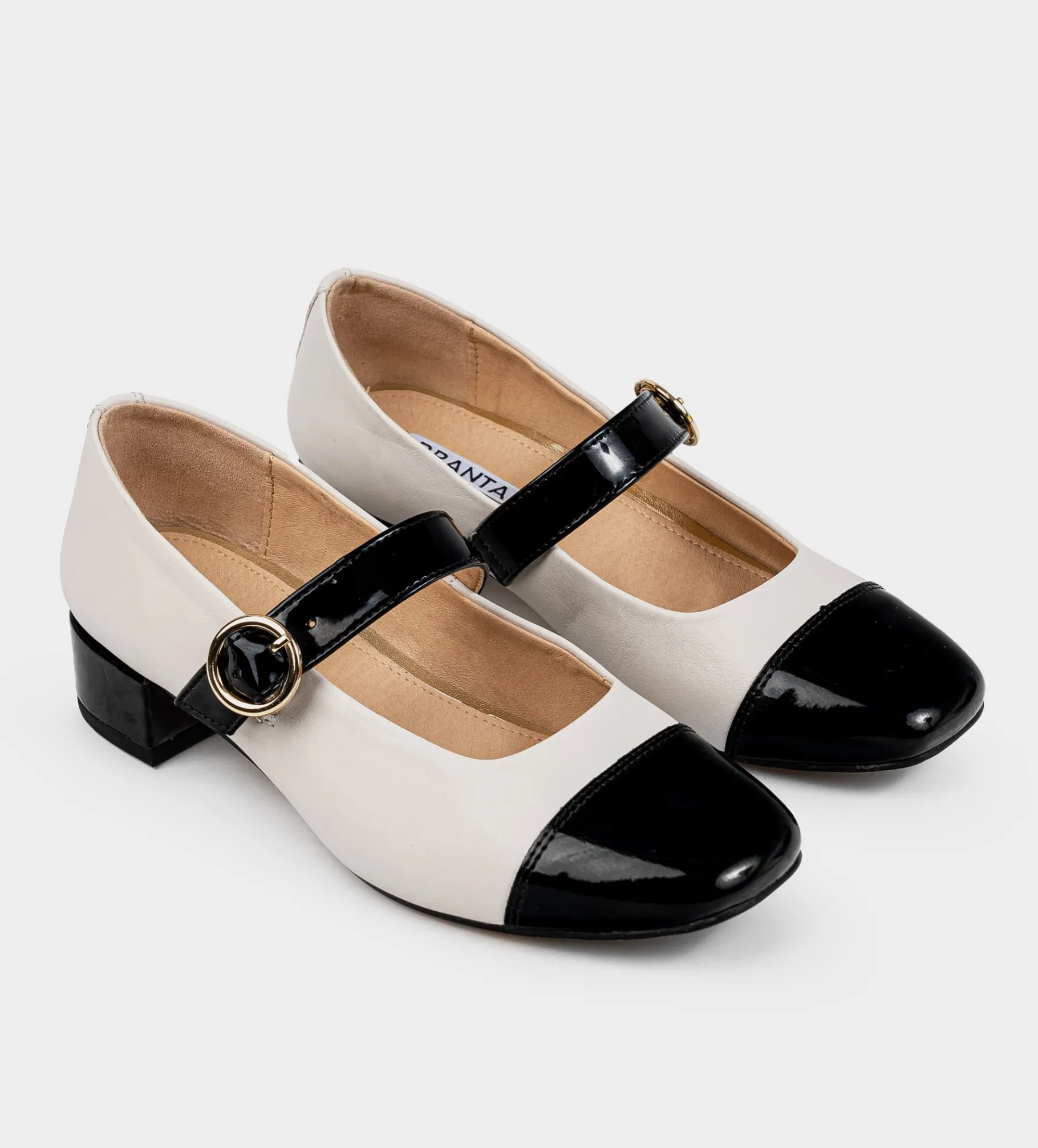 Clearance ZAPATO TACÓN PIEL BLANCO Mujer Flats Y Mocasines | Piel Auténtica