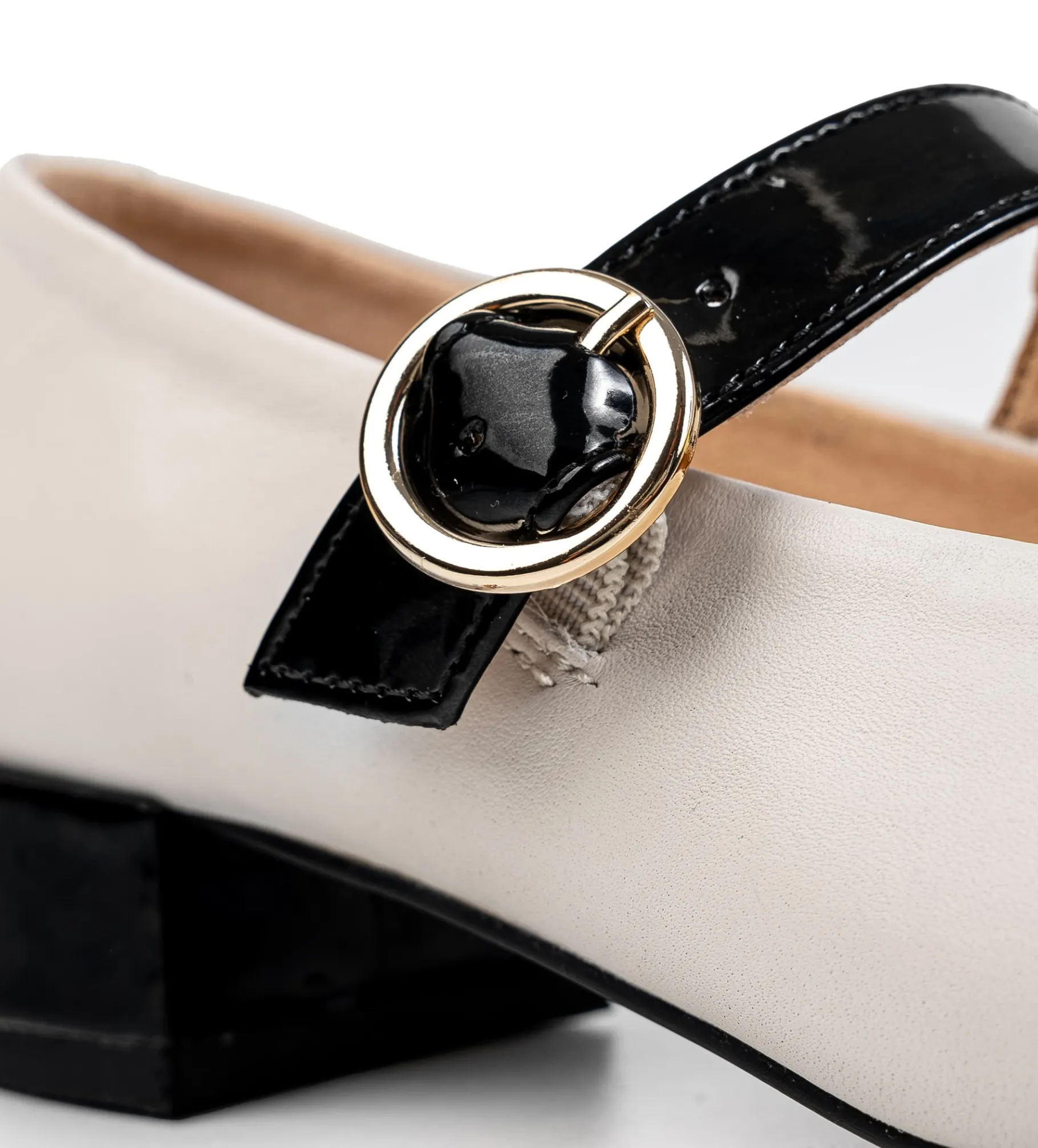 Clearance ZAPATO TACÓN PIEL BLANCO Mujer Flats Y Mocasines | Piel Auténtica