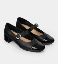 Outlet ZAPATO TACÓN PIEL NEGRO Mujer Flats Y Mocasines | Piel Auténtica