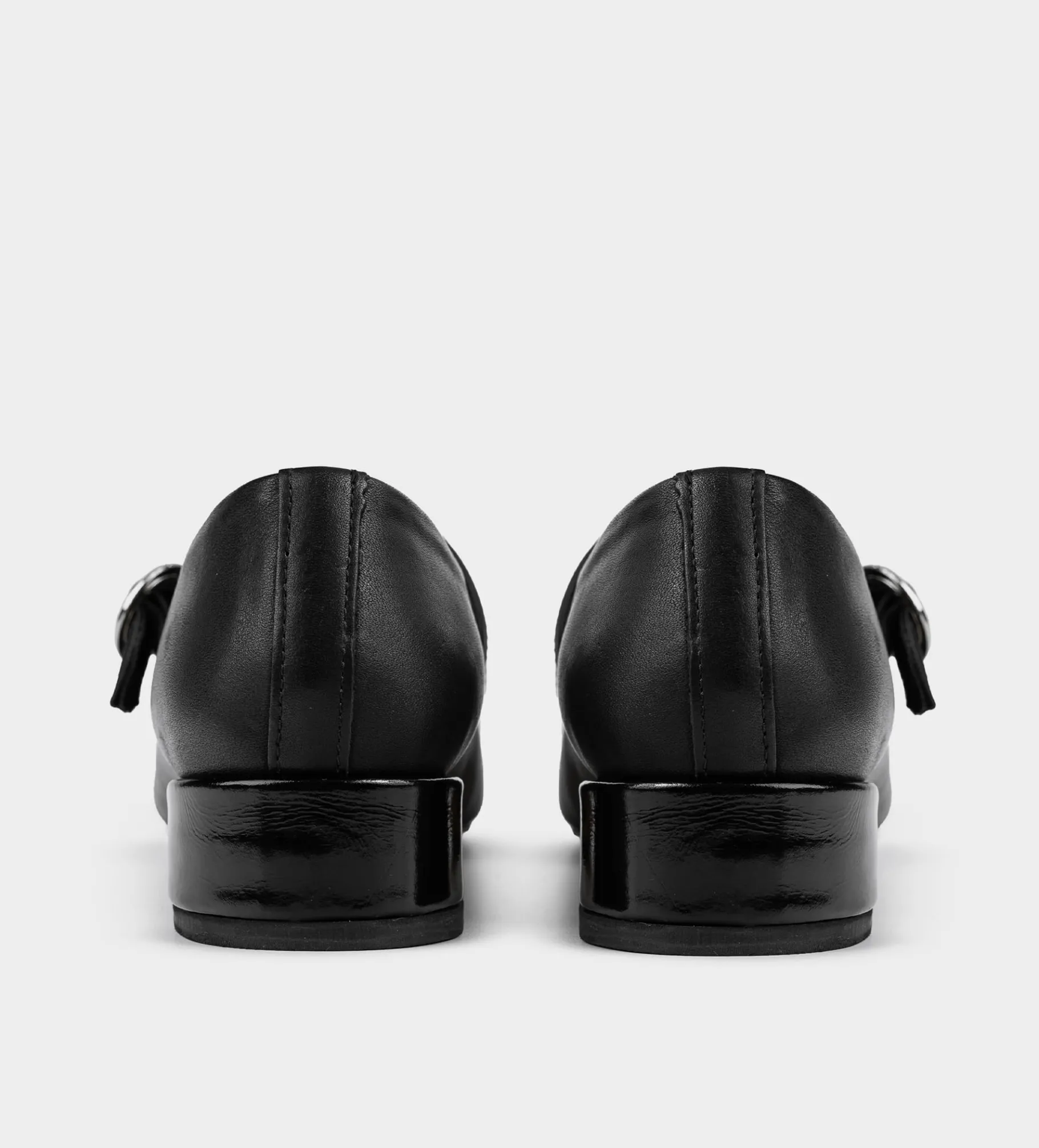 Outlet ZAPATO TACÓN PIEL NEGRO Mujer Flats Y Mocasines | Piel Auténtica